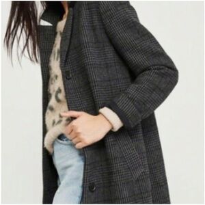 Plaid Wool blend Coat